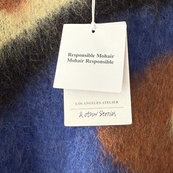 & Other Stories Swirly Jacquard Mohair Sweater Size M - Picture 4 of 7